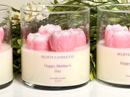 Mother's Day Poppy Candle